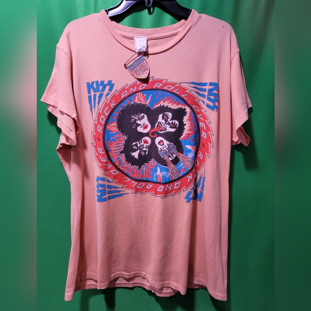 MadeWorn Kiss Rock and Roll Over - Peach Fuzz - One of a Kind